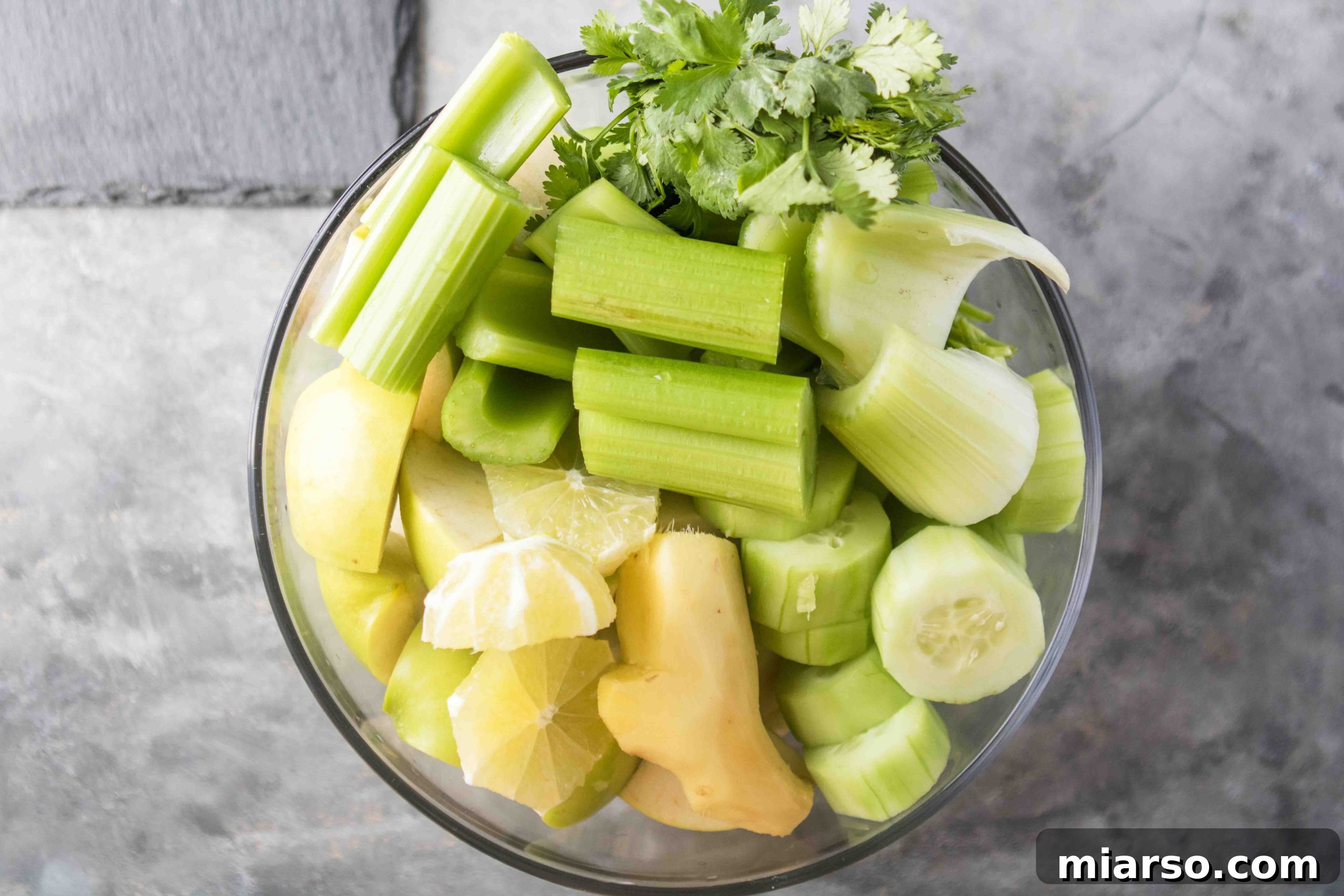 Fresh ingredients for homemade healthy shots