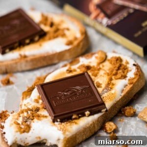 Fancy s'mores toast, beautifully presented