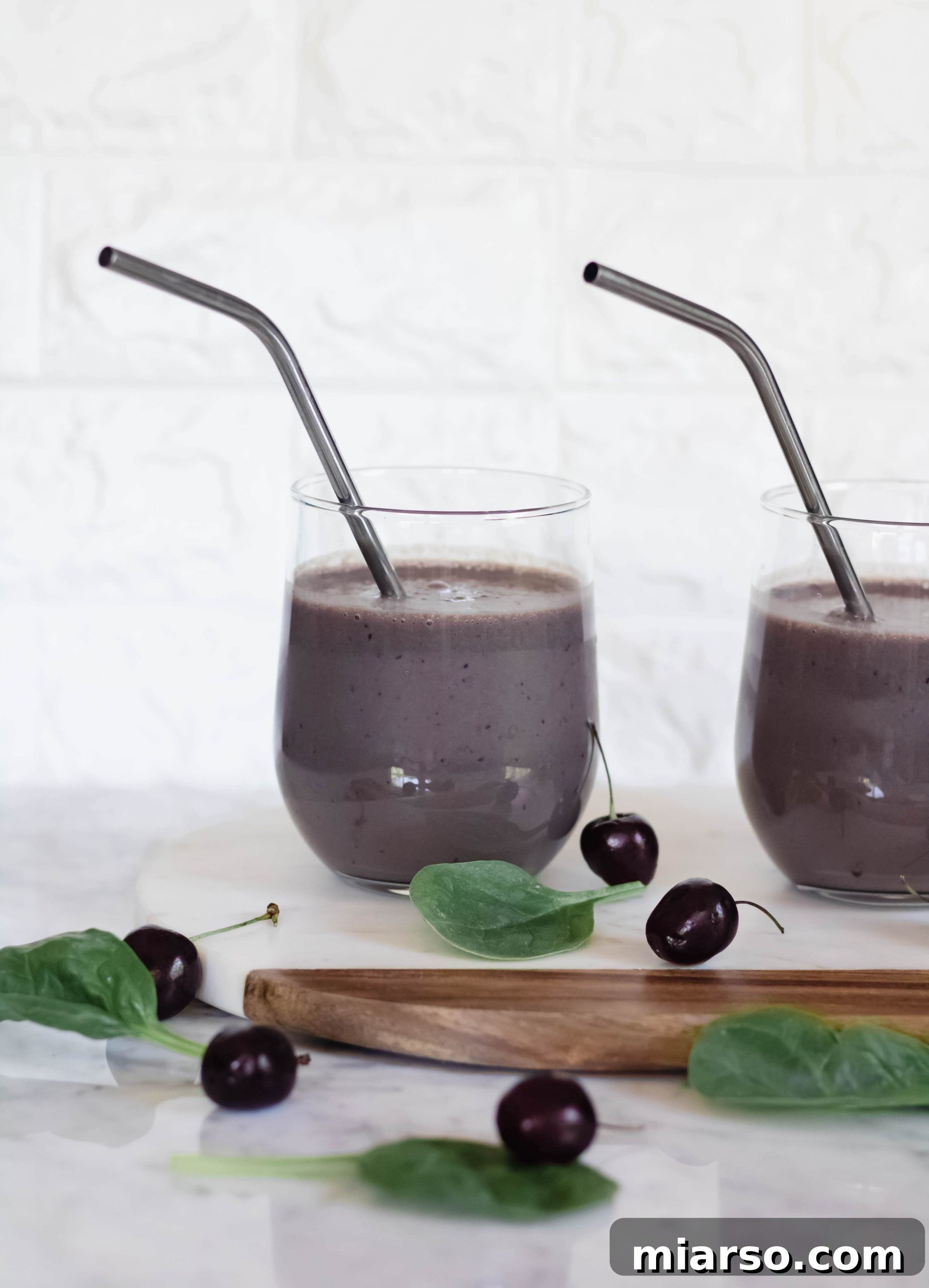 Ingredients for Vegan High Protein Chocolate Smoothie spread on a table