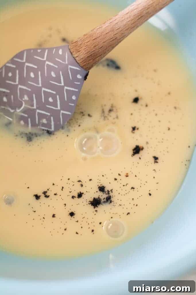 Sweetened condensed milk in a bowl, ready for mixing