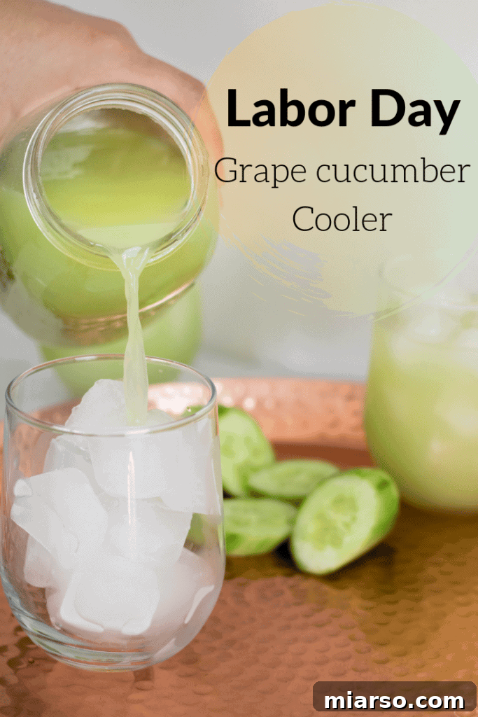Labor Day grape cooler, a perfect beverage for holiday celebrations.