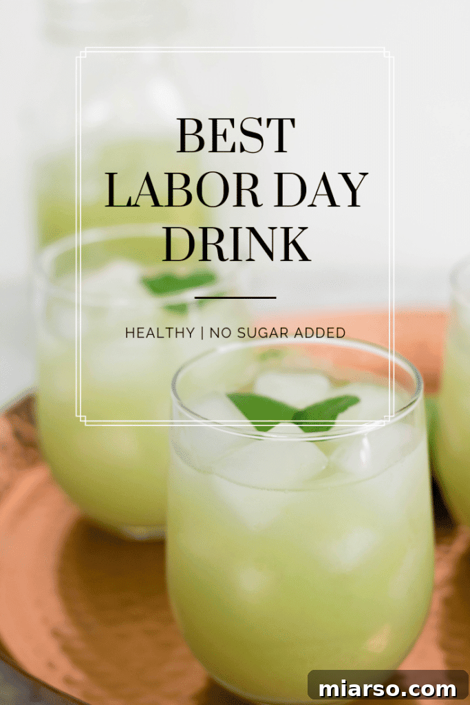 Best Labor Day drink, a refreshing grape and cucumber cooler.
