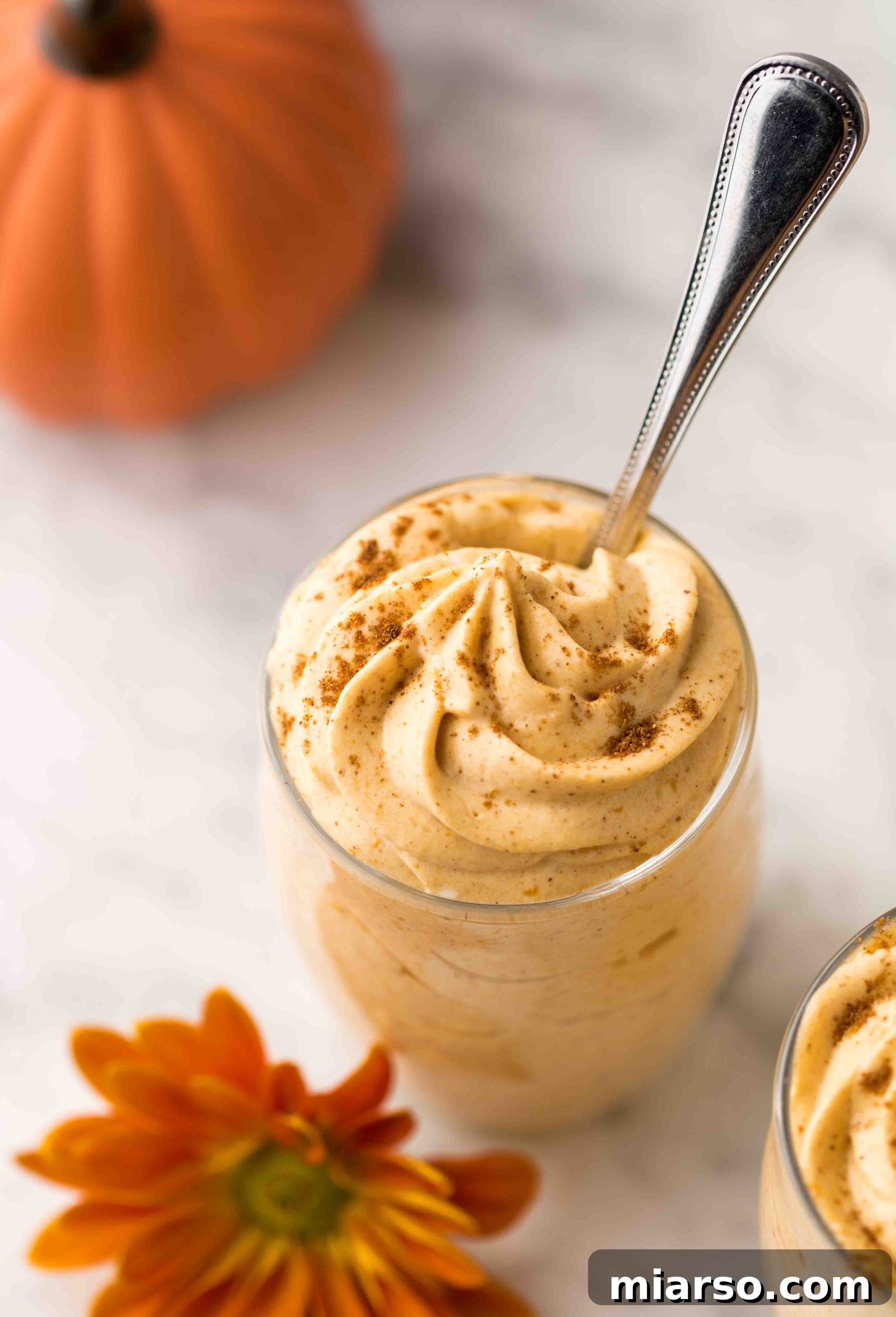 Creamy low carb pumpkin mousse