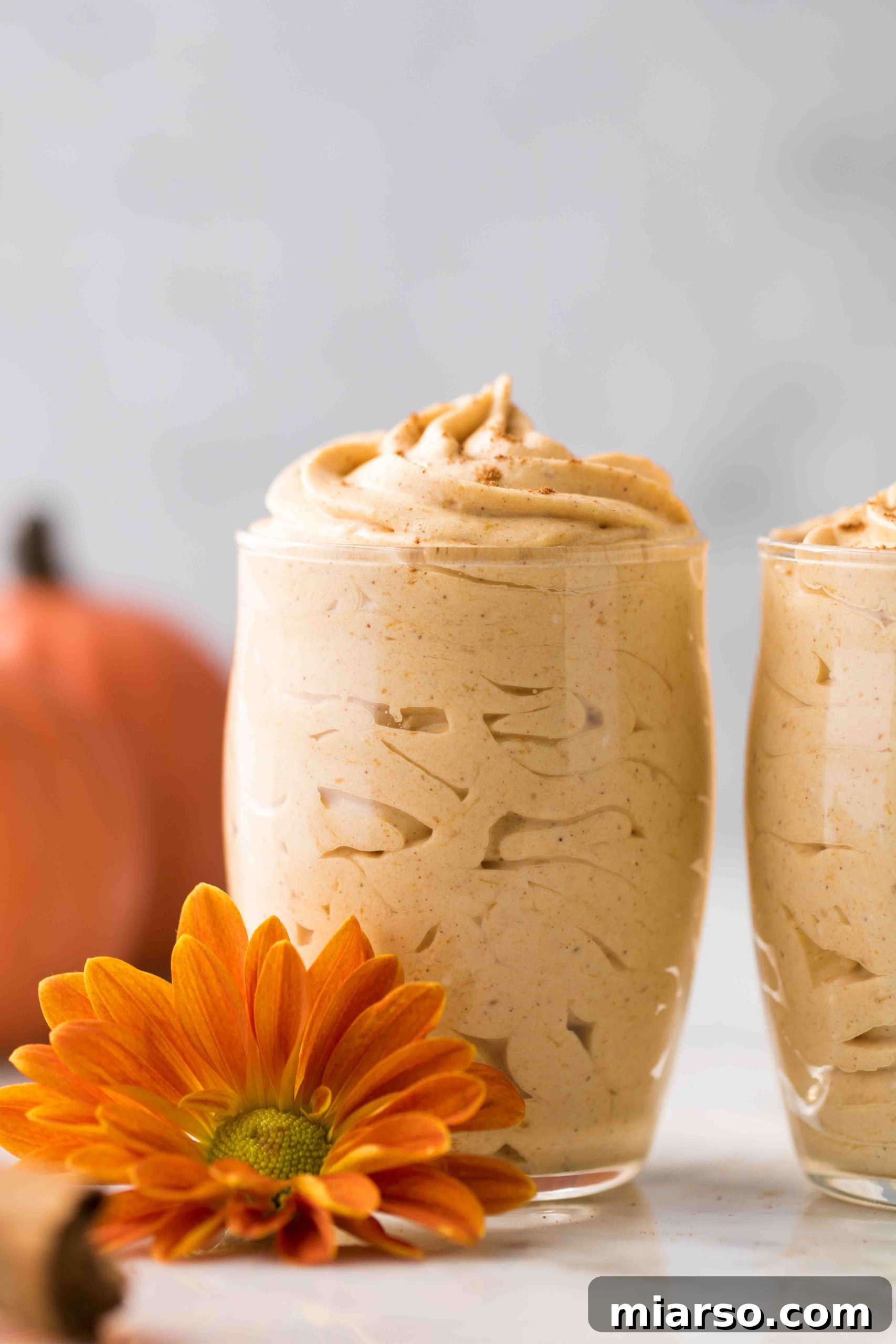 Creamy low carb pumpkin mousse