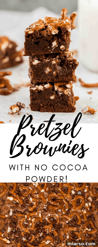 Sweet and salty pretzel brownies for dessert