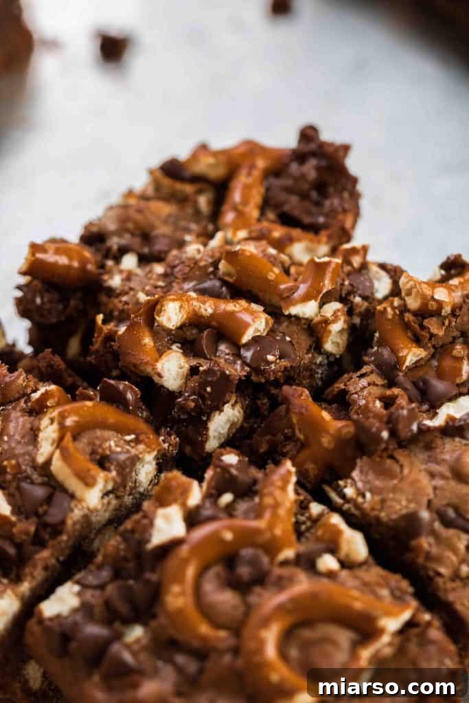 The best sweet and salty pretzel brownies ever