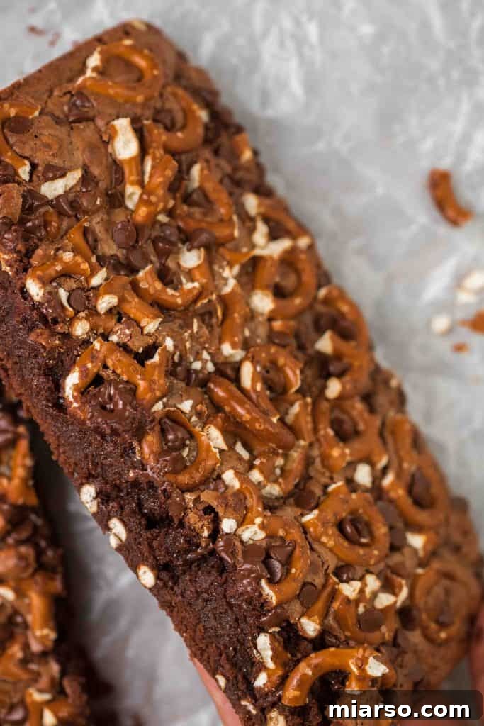 Fudgy no cocoa powder brownie recipe close up