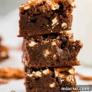 Pretzel Brownies without Cocoa Powder