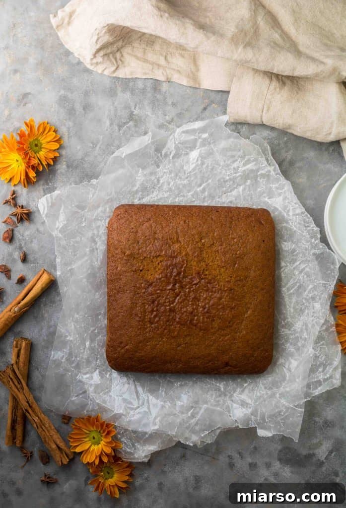 Unbelievably Easy & Moist Pumpkin Sheet Cake 5 Two images showcasing the delicious pumpkin sheet cake.