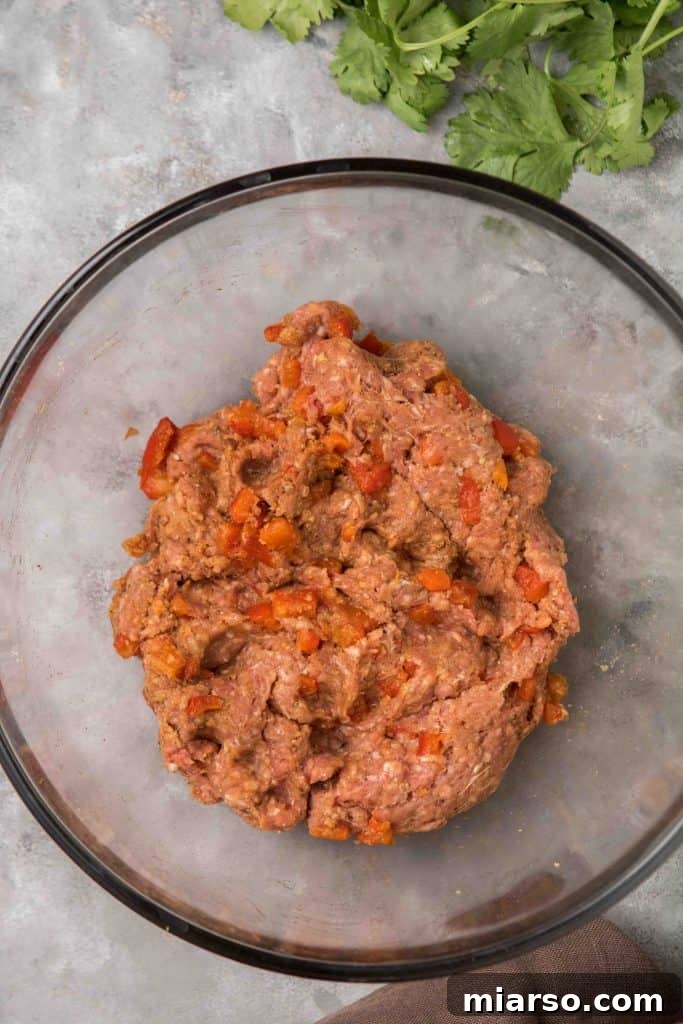 How to make Mediterranean meatballs (kefta) step 2: rolling meatballs