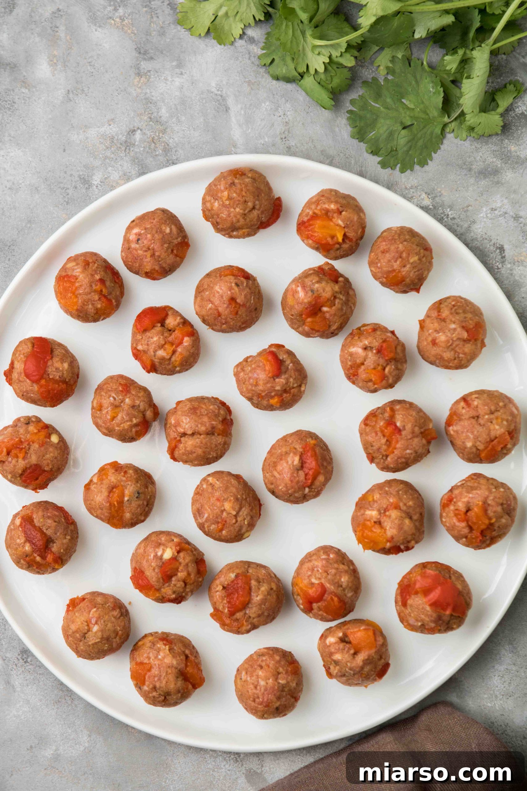 How to make Mediterranean meatballs (kefta) step 3: finished mini meatballs