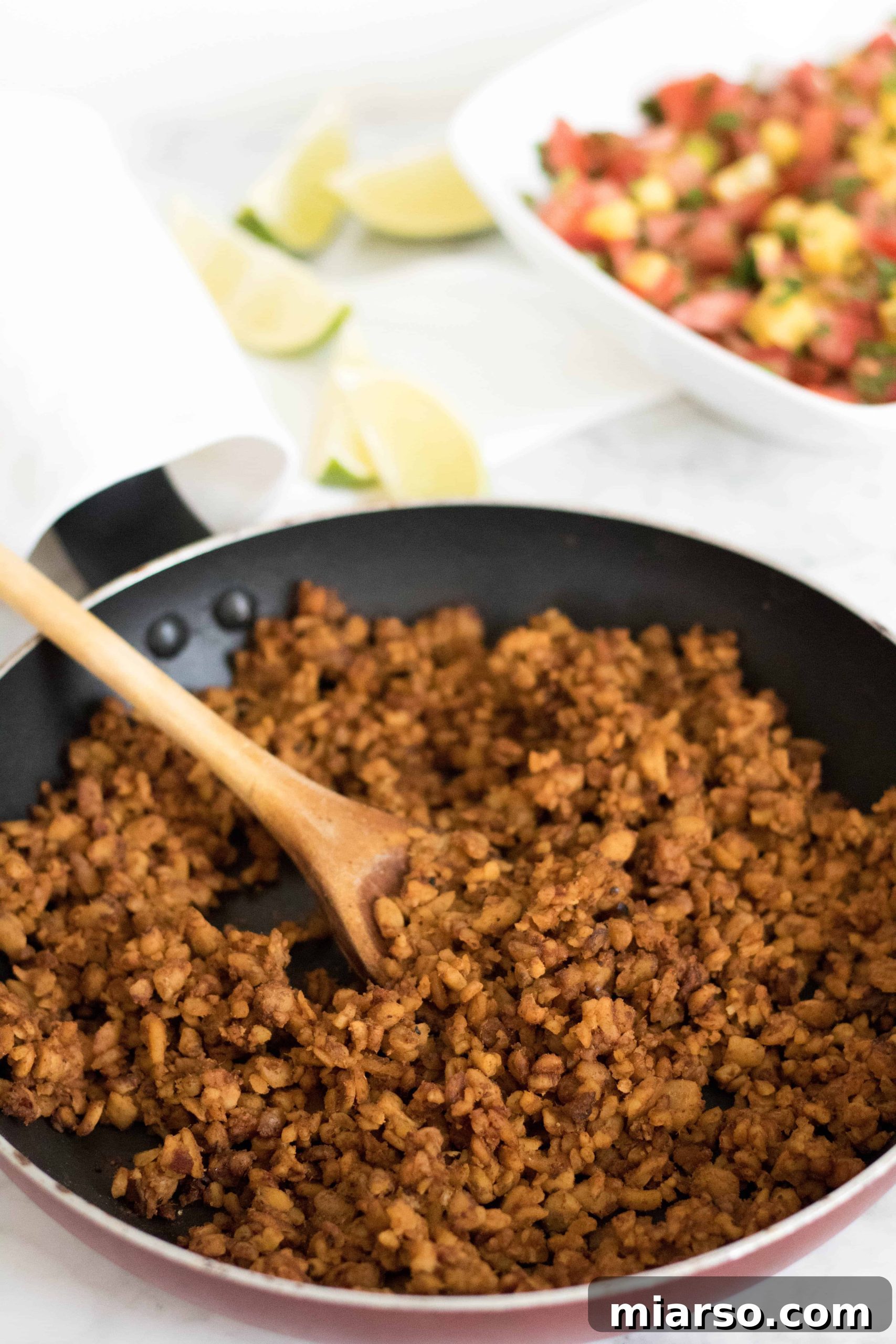 Vegan Tempeh Taco Meat
