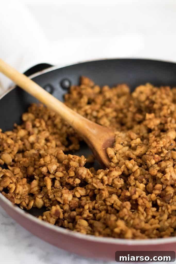 Vegan Tempeh Taco Meat