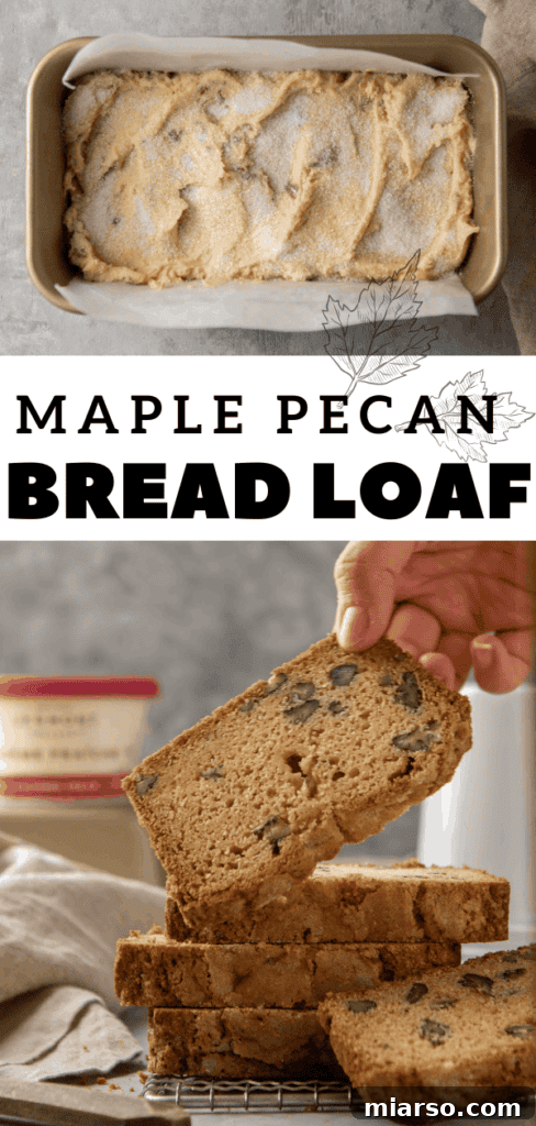 Maple pecan sweet bread photography for Pinterest