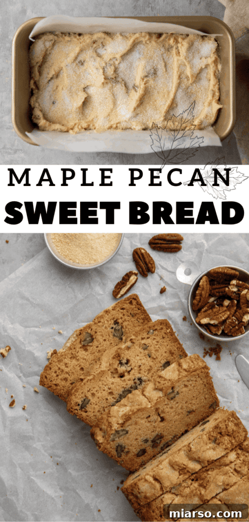 Maple pecan sweet bread recipe inspiration for Pinterest
