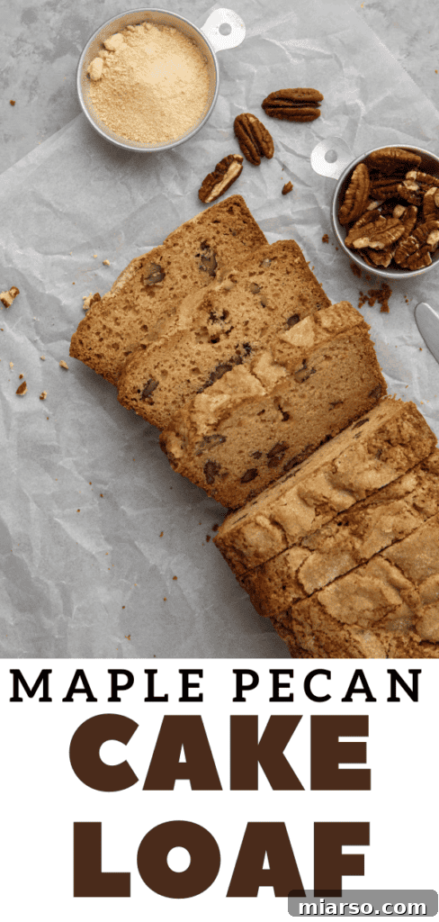 Collage of the maple pecan loaf for Pinterest with serving suggestions