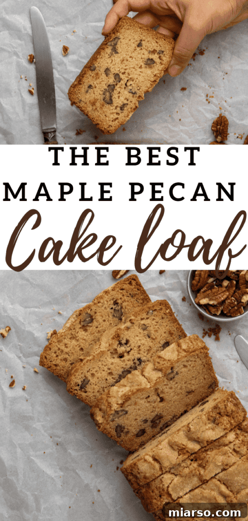 The best pecan loaf with a rustic background for Pinterest