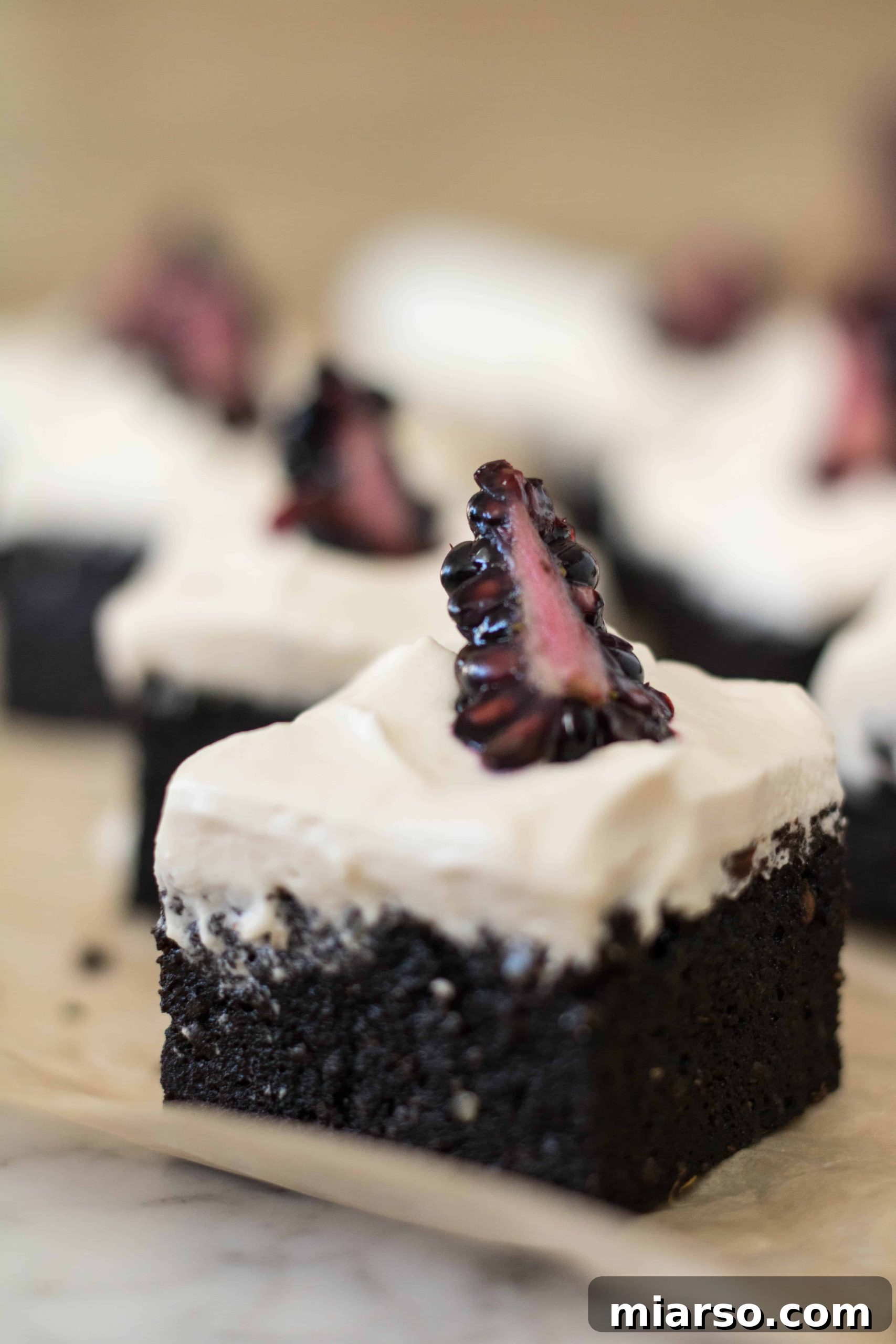 Delicious and healthy sweet potato fudge brownie with a light topping