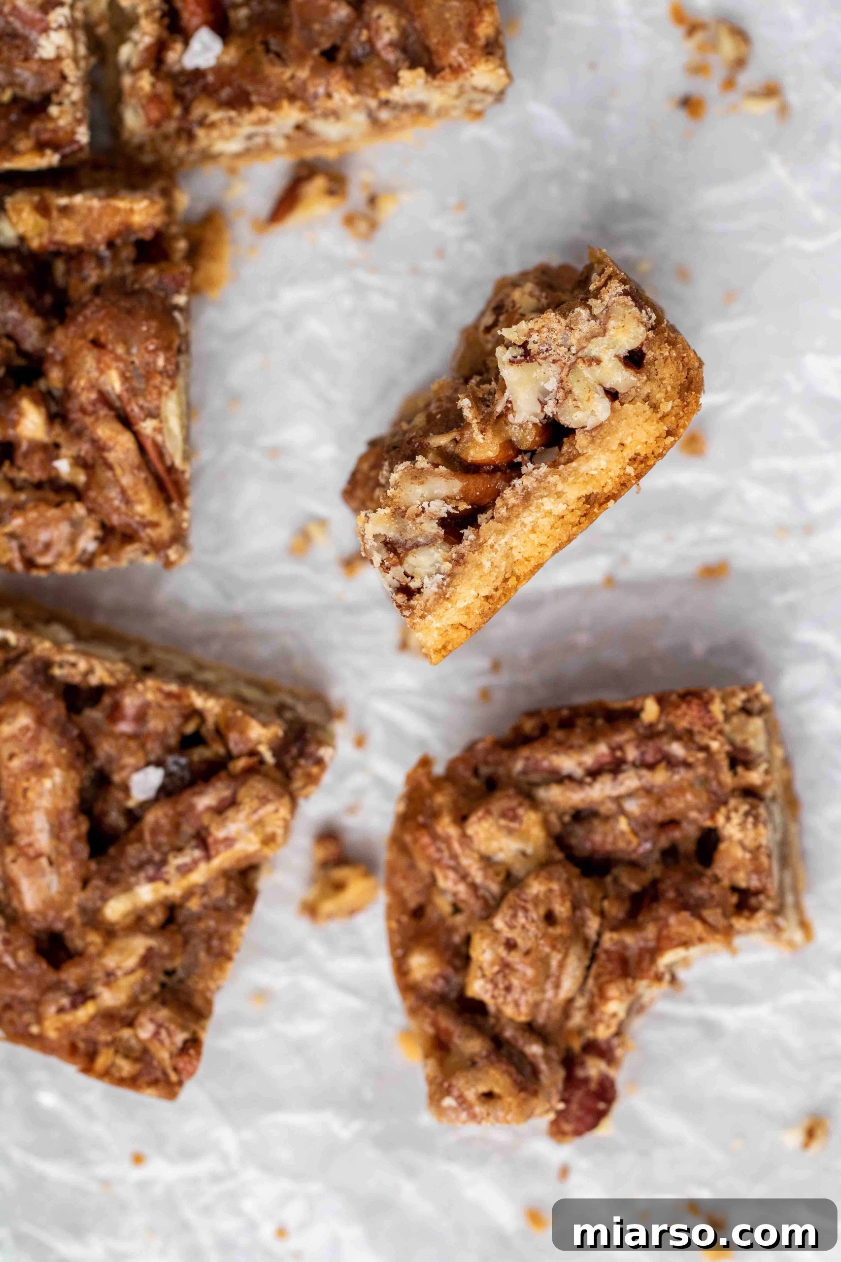 Texture of pumpkin pie bars