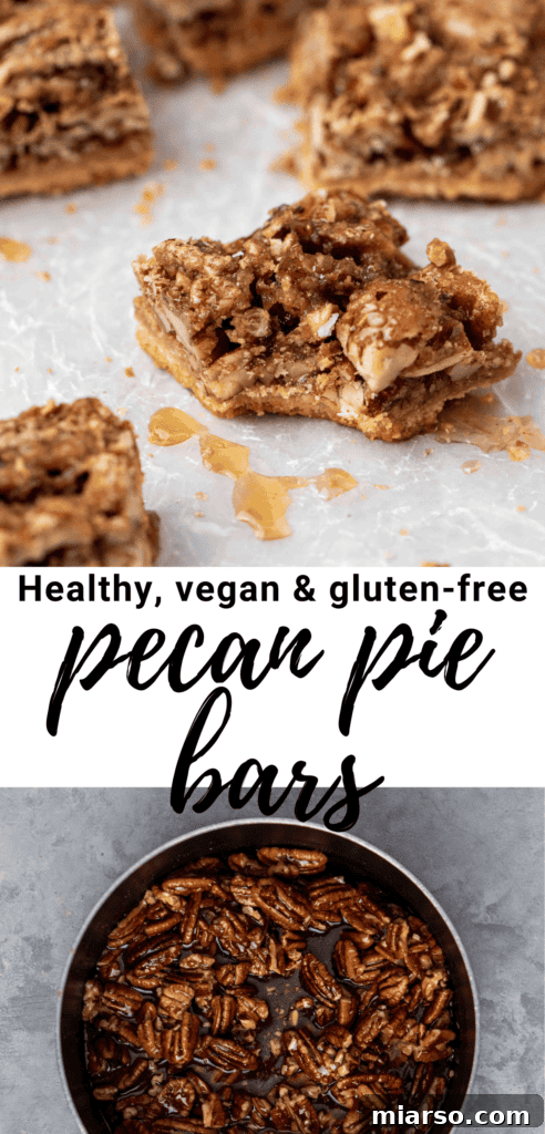 Healthy pecan pie bars