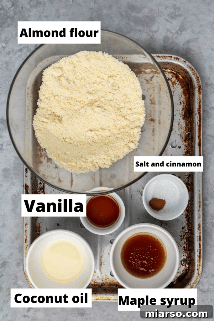 Ingredients for Healthy pecan pie bars