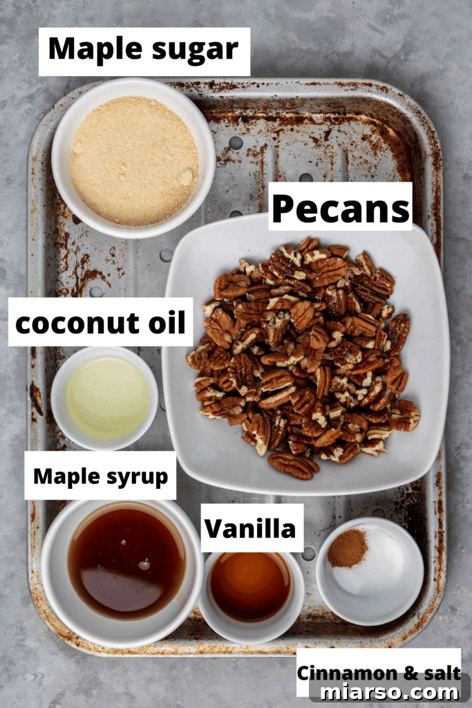 Ingredients for Healthy pecan pie bars