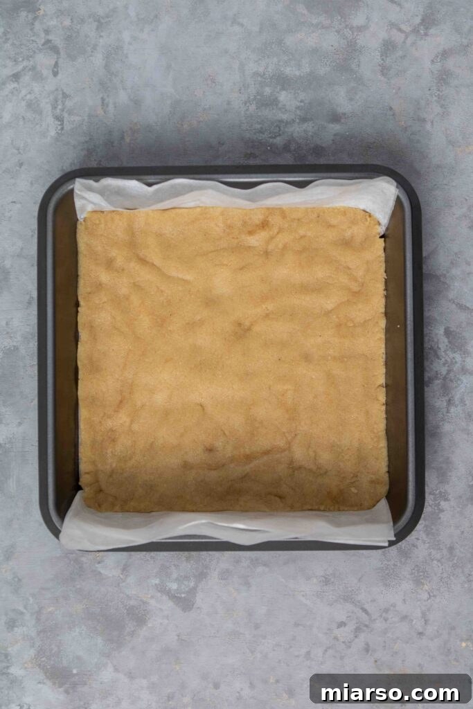 Make the gluten free shortbread crust