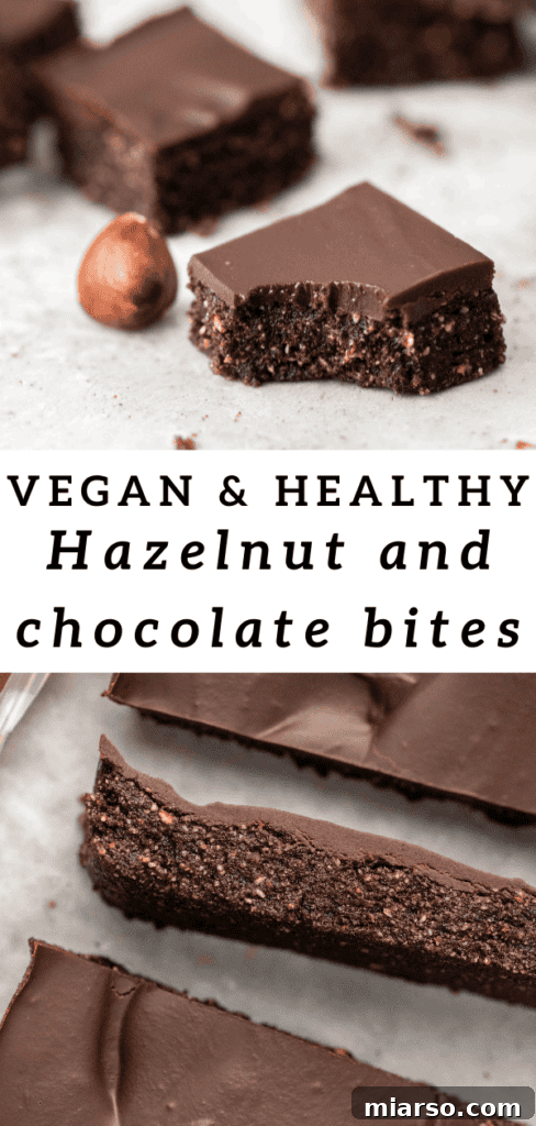 Pin this recipe: Delicious Vegan Nutella Chocolate Hazelnut Bars, a healthy no-bake dessert.