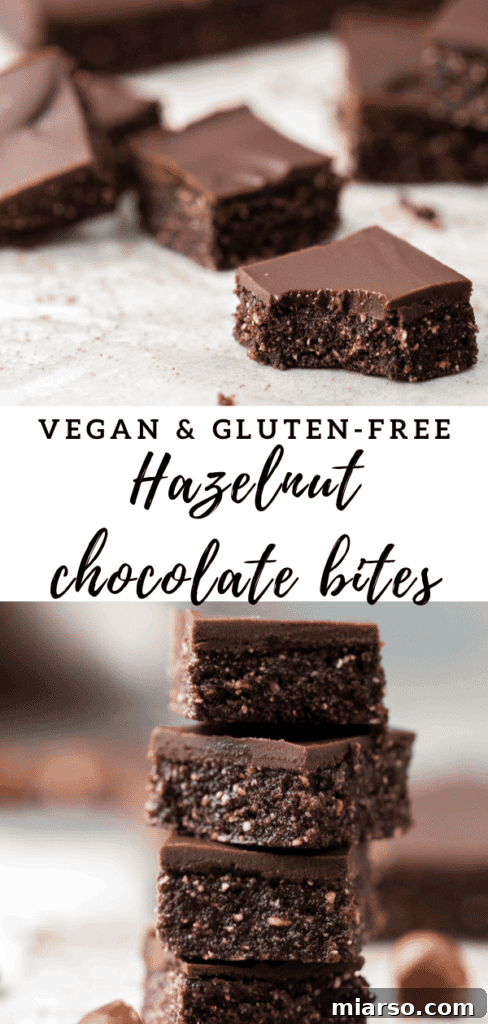 Save this recipe: Healthy Vegan Chocolate Hazelnut Bars, a perfect guilt-free treat.