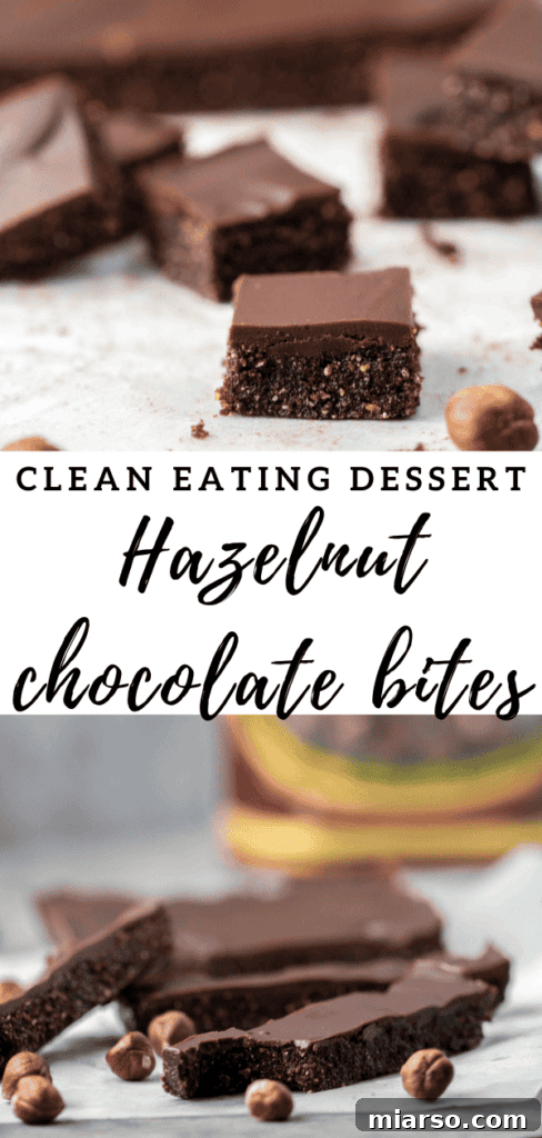 Delicious and healthy: Vegan Nutella Chocolate Hazelnut Bars, ideal for a sweet craving.