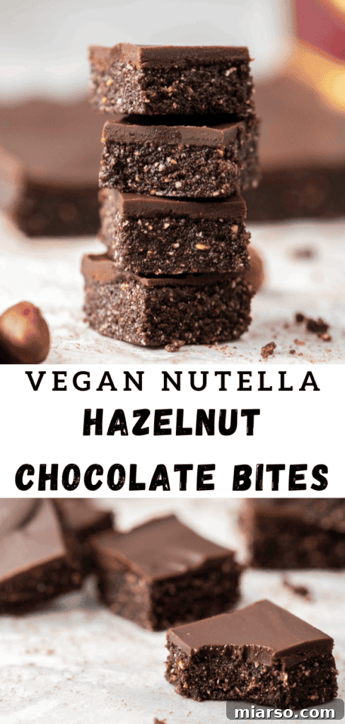 Treat yourself: Vegan Nutella Chocolate Hazelnut Bars, a wholesome alternative to traditional sweets.