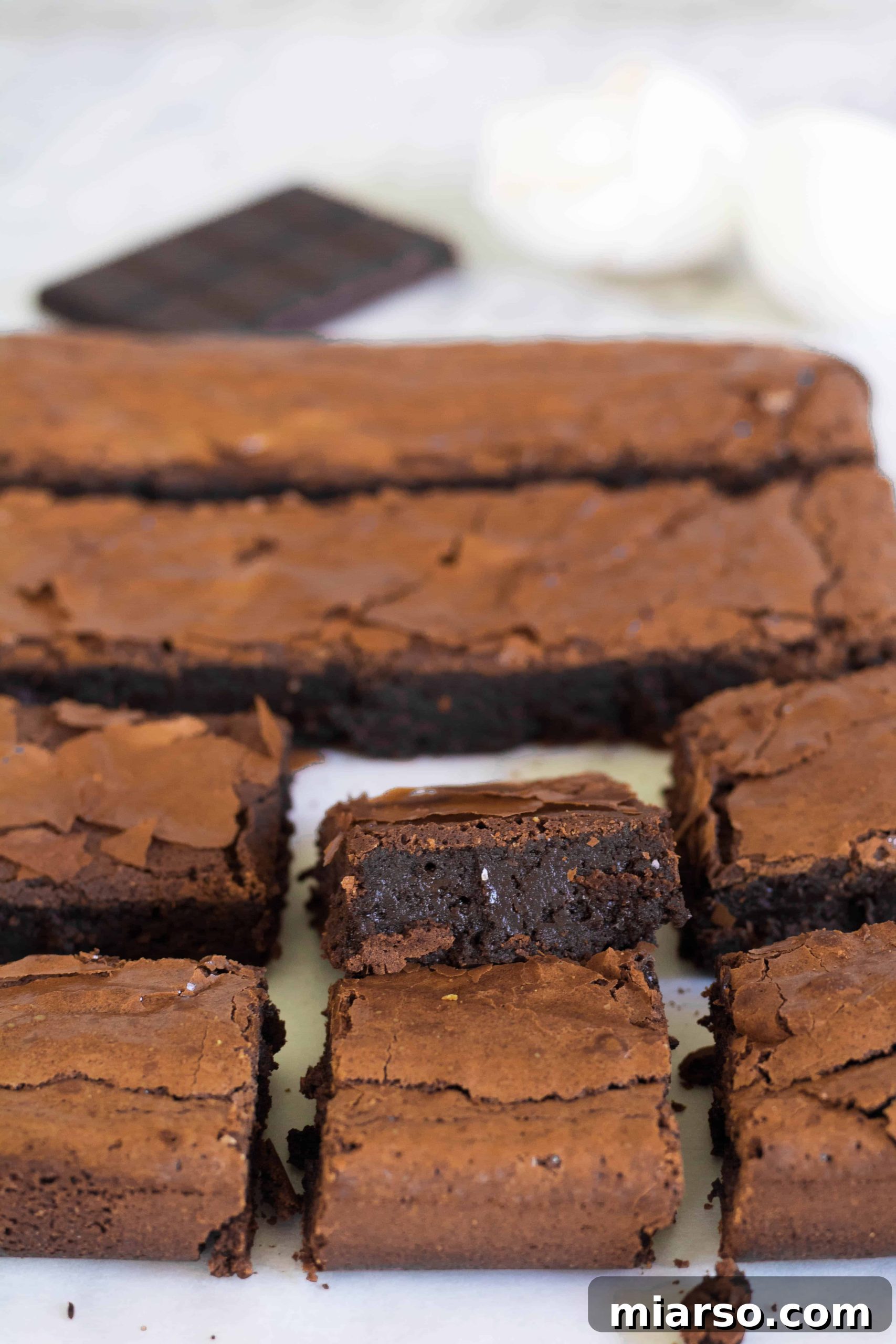 Rich brownies with a dense center