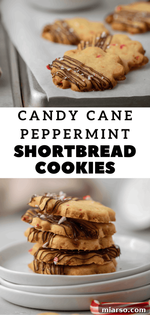 Holiday peppermint shortbread cookie pin for festive baking ideas.