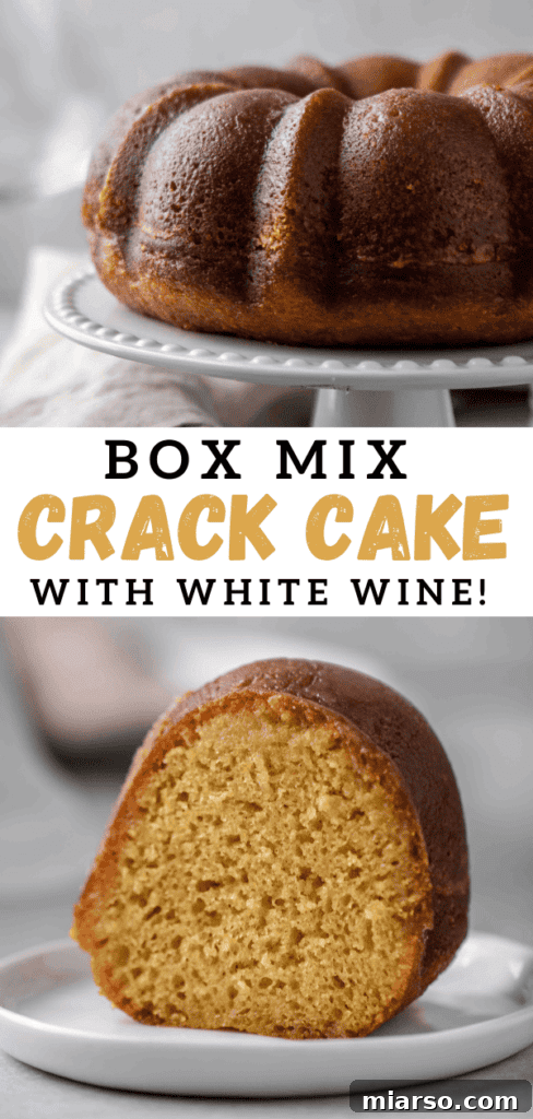 Delicious crack cake with box mix, close up