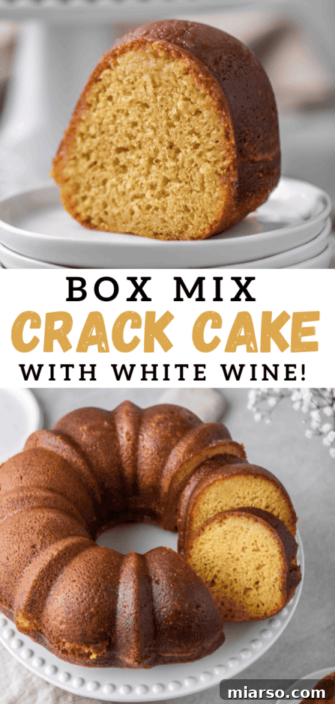 A whole crack cake made with box mix, beautifully presented