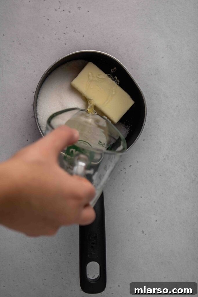 How to make wine butter syrup, combining ingredients