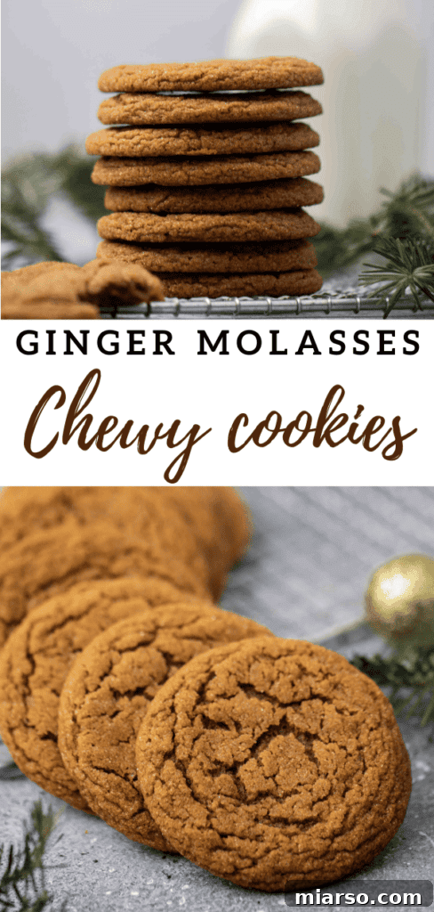 Perfectly Soft and Chewy Ginger Molasses Cookies 24 Various angles of soft and chewy ginger molasses cookies.