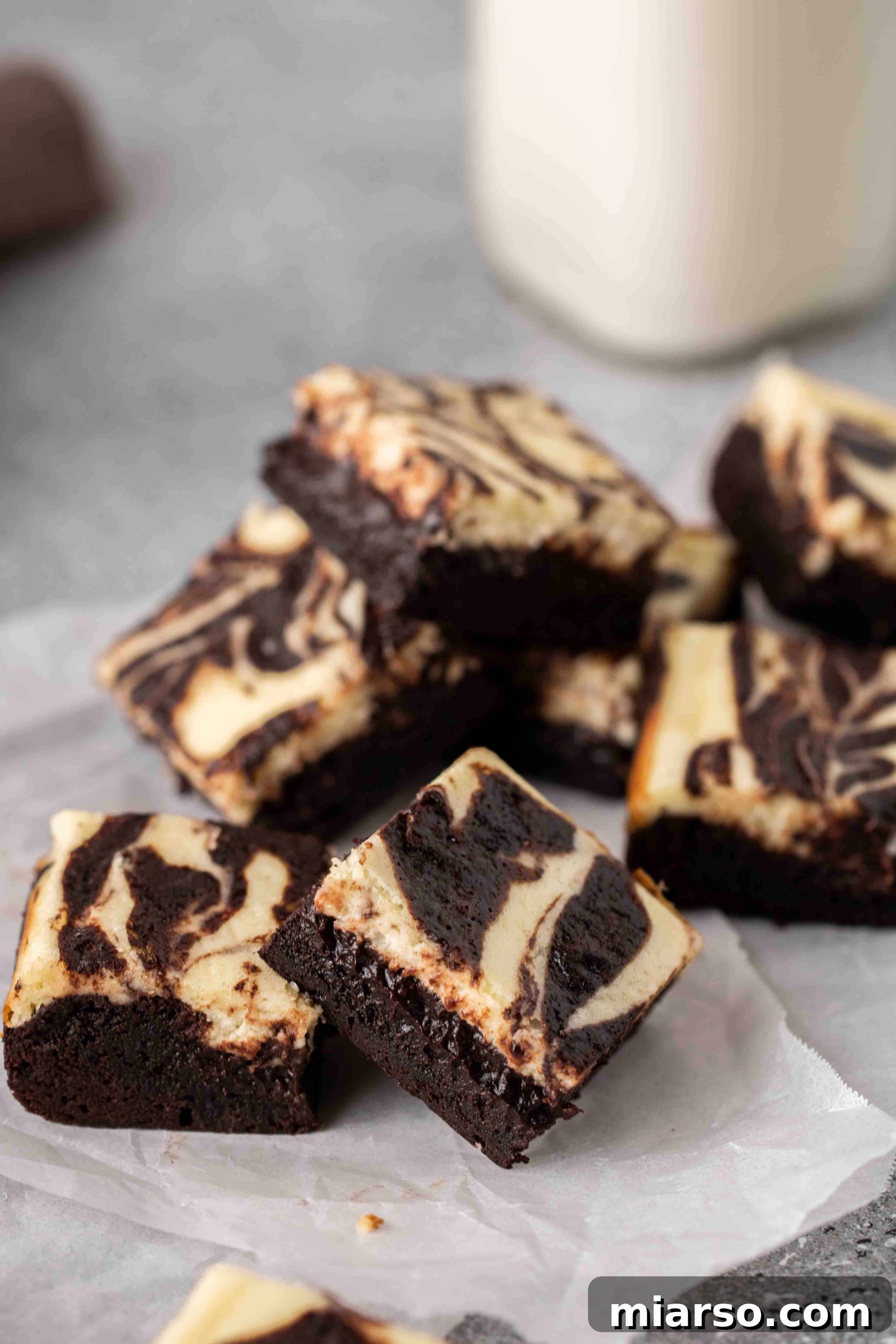 Easy assortment of cream cheese brownies ready to serve