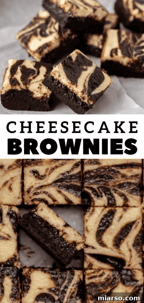 Cheesecake brownies with an irresistible swirl