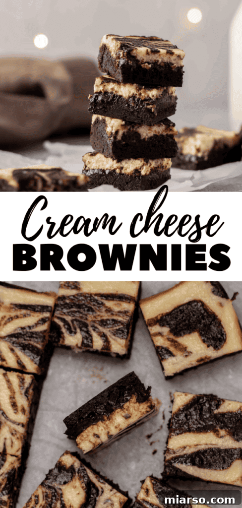 Delicious cream cheese brownies for your dessert board