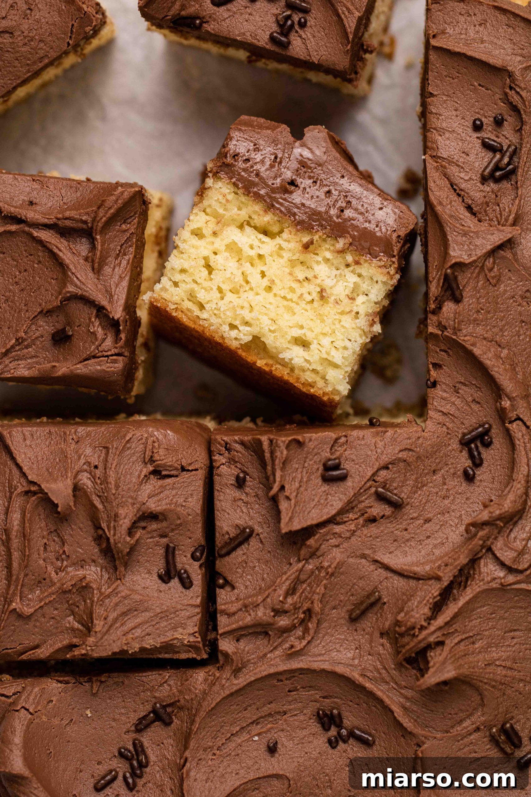 A moist and delicious vanilla pancake mix cake ready to be served.