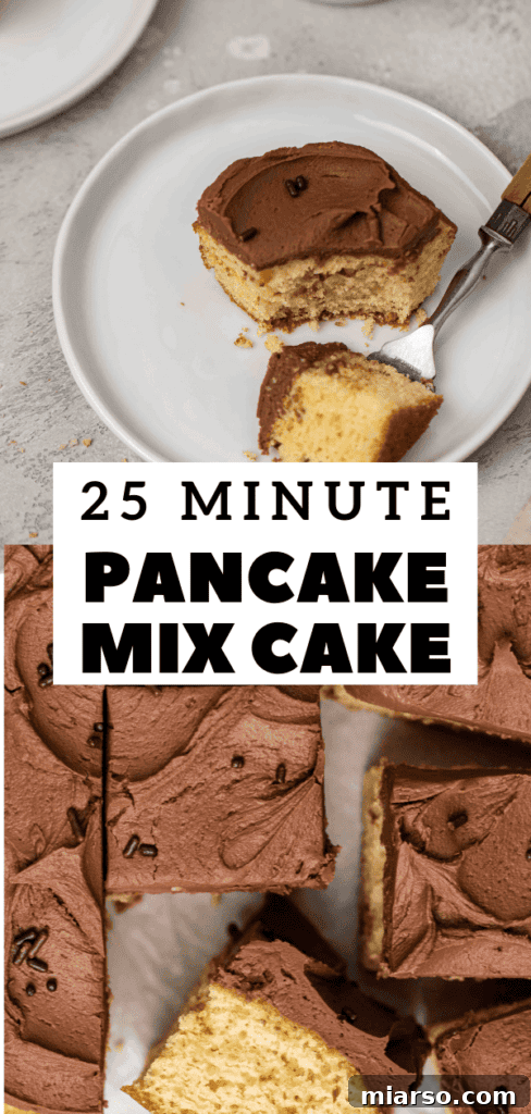 A beautifully decorated vanilla pancake mix cake.