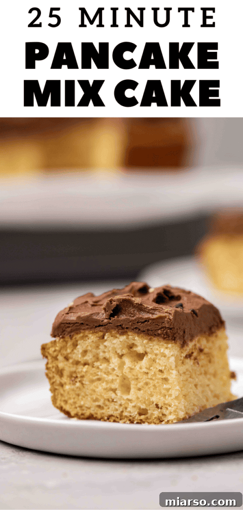 Delicious and moist cake, a quick hack with boxed pancake mix.
