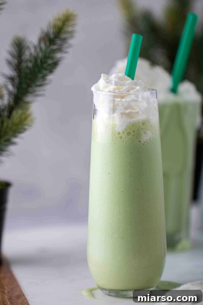 Green tea matcha frappuccino