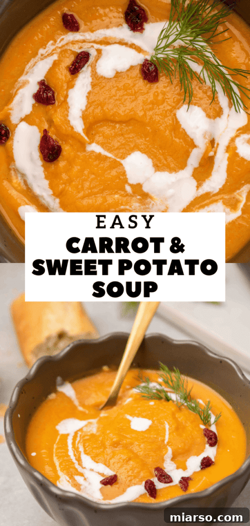 Collage of sweet potato soup images for Pinterest
