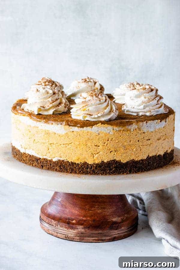 Huge vegan pumpkin cheese cake