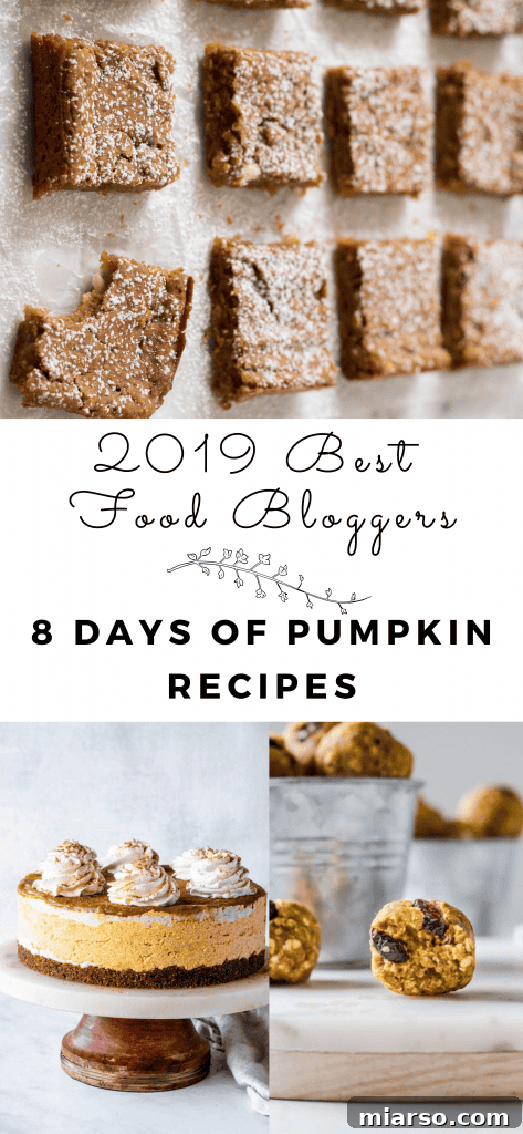 photo collage of pumpkin recipes with best food bloggers 8 day of pumpkin recipes