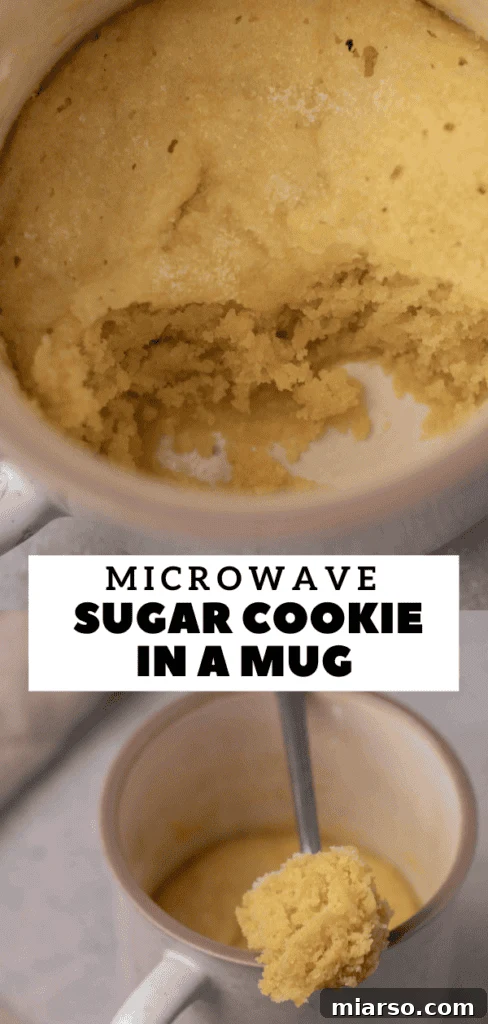 Pillowy Soft Mug Sugar Cookie Perfection 17 A beautiful shot of a microwave sugar cookie in a mug, ideal for social media.