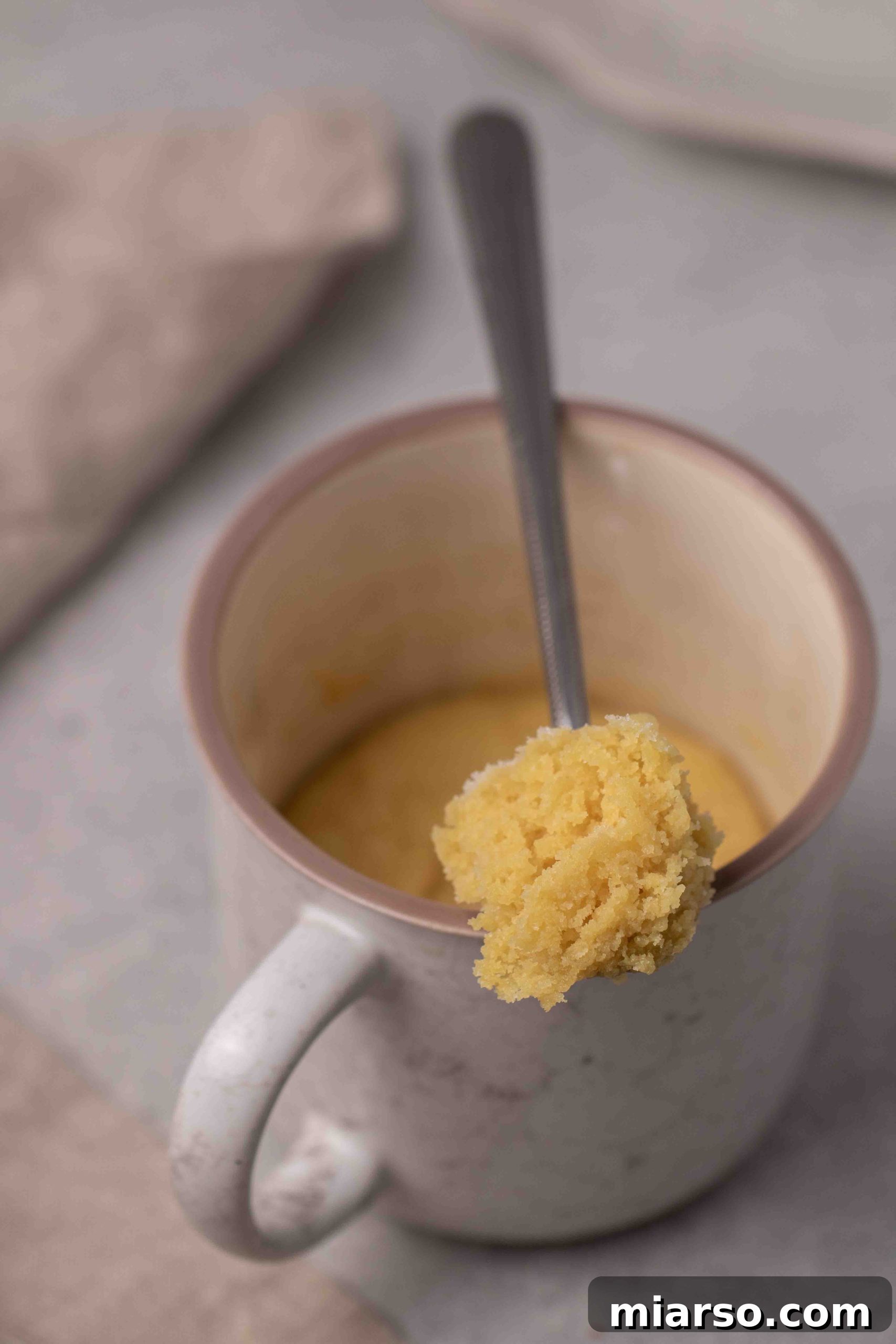 Pillowy Soft Mug Sugar Cookie Perfection 4 All the individual ingredients laid out for making a mug sugar cookie