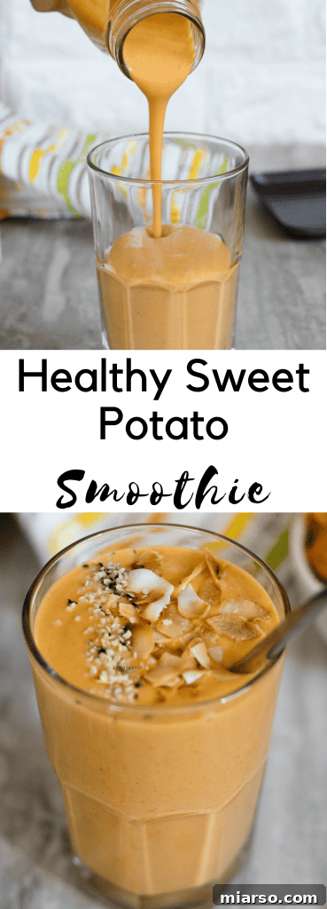 Sweet potato smoothie recipe pin image 2